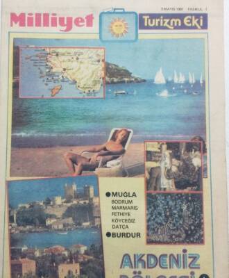 Milliyet Gazetesi Turizm Eki 3 Mayıs 1981 - Akdeniz Bögesi GZ41816 - 1