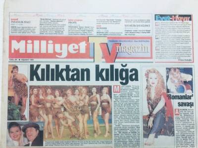 Milliyet Gazetesi Tv Magazin Eki 16 Şubat 1994 - Kılıktan Kılığa, Padişahlı Mega Turnike GZ41239 - 1