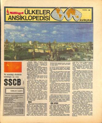Milliyet Gazetesi Ülkeler Ansiklopedisi - Avrupa - İki Sıradağ Dizisinin Böldüğü Üç Ova SSCB GZ122562 - 1
