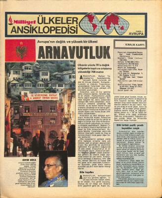 Milliyet Gazetesi Ülkeler Ansiklopedisi - Avrupanın Dağlık Ve Yüksek Bir Ülkesi Arnavutluk GZ122588 - 1