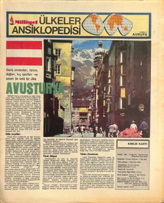 Milliyet Gazetesi Ülkeler Ansiklopedisi - Geniş Ormanları, Tarımı, Dağları Ve Sanatı İle Ünlü Bir Ülke Avusturya GZ122589 - 1