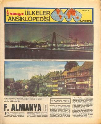Milliyet Gazetesi Ülkeler Ansiklopedisi - Halkı, Toplumsal, Ekonomik, Coğrafi Yönden Bölünmüş Ülke F. Almanya GZ122587 - 1