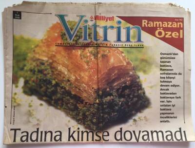 Milliyet Gazetesi Vitrin Eki 1 Ocak 2000 - Baklavanın İncelikleri ... GZ39142 - 1