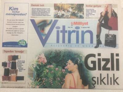 Milliyet Gazetesi Vitrin Eki 12 Ağustos 2000 - Gizli Şıklık GZ38013 - 1