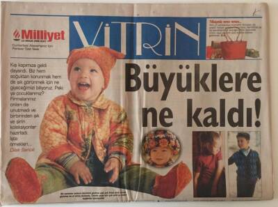 Milliyet Gazetesi Vitrin Eki 12 Aralık 1998 - Çocuklara İçin Birbirinden Şık Ve Şirin Koleksiyonlar - GZ20657 - 1