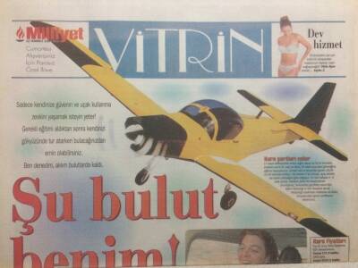 Milliyet Gazetesi Vitrin Eki 12 Temmuz 1997 - Sadece Kendinize Güvenin Uçak Kullanma Zevkini Yaşamak İsteyin GZ34841 - 1