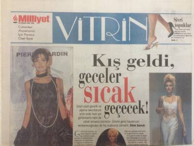 Milliyet Gazetesi Vitrin Eki 15 Kasım 1997 - Dişiliğin Yüksek Sembolü Sivri Topuklar GZ35302 - 1