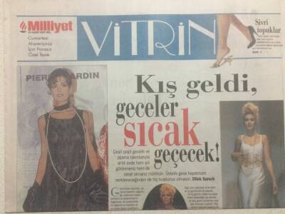 Milliyet Gazetesi Vitrin Eki 15 Kasım 1997 - Kış Geldi Geceler Sıcak Geçecek GZ38624 - 1