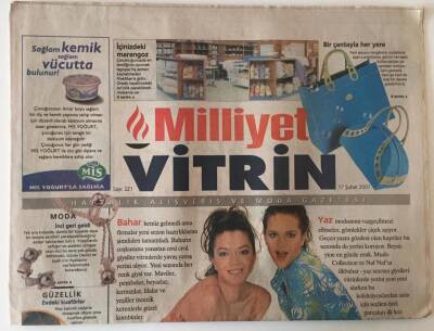 Milliyet Gazetesi Vitrin Eki 17 Şubat 2001 - Baharda Çiçek Açmaya Hazırlanın , Bu Gelinler Nostalji GZ20635 - 1