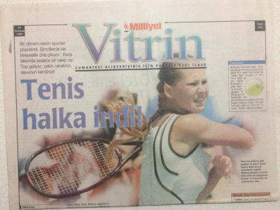 Milliyet Gazetesi Vitrin Eki 24 Temmuz 1999 - Tenis Halka İndi GZ24391 - 1