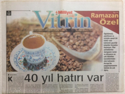 Milliyet Gazetesi Vitrin Eki 25 Aralık 1999 - Kahvenin 40 Yıl Hatırı Vardır GZ24607 - 1