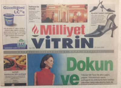 Milliyet Gazetesi Vitrin Eki 25 Kasım 2000 - Dokun Ve Hisset GZ24394 - 1