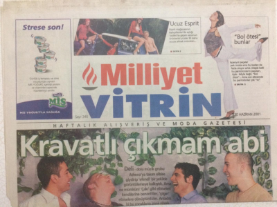 Milliyet Gazetesi Vitrin Eki 30 Haziran 2001 - Athena Kravatlı Çıkmam Abi GZ24875 - 1
