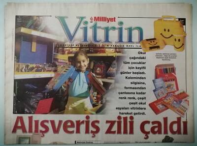 Milliyet Gazetesi Vitrin Eki 4 Eylül 1999 Alış Veriş Zili Çaldı -GZ33484 - 1