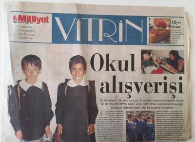 Milliyet Gazetesi Vitrin Eki 6 Eylül 1997 - Okul Alışverişi GZ28018 - 1