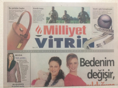 Milliyet Gazetesi Vitrin Eki 6 Ocak 2001 - Bedenin Değişir ,Şıklığın Asla GZ24396 - 1