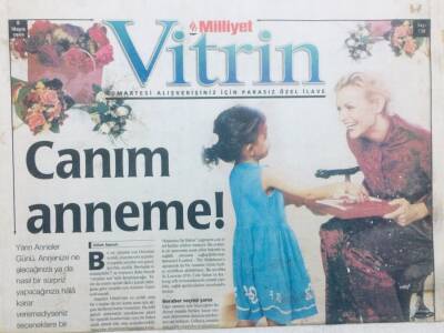 Milliyet Gazetesi Vitrin Eki 8 Mayıs 1999 - Canım Anneme GZ43008 - 1