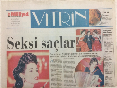 Milliyet Gazetesi Vitrin Eki 9 Ağustos 1997 - Seksi Saçlar,Caz Eşliğinde Ziyafet GZ24873 - 1