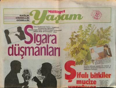 Milliyet Gazetesi Yaşam Eki 11 Şubat 1990 - Şifalı Bitkiler Mucize Yaratıyor GZ71997 - 1