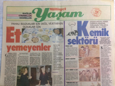 Milliyet Gazetesi Yaşam Eki 18 Şubat 1990 - Et Yemeyenler,Bebek Neden?Ağlar GZ21565 - 1