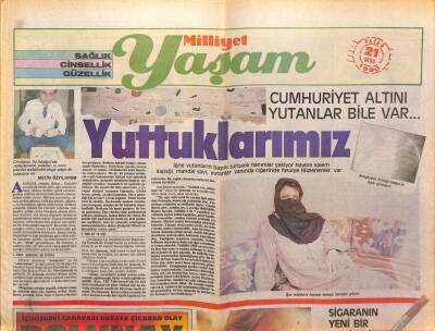 Milliyet Gazetesi Yaşam Eki 21 Ocak 1990 - Boyun Kanseri GZ75080 - 1