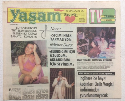 Milliyet Gazetesi Yaşam Eki 24 Aralık 1980 - NecoSeçimi Halk Yapmalıydı,Nukhet Duru,Elendiğim İçin Üzüldüm GZ24509 - 1