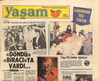 Milliyet Gazetesi Yaşam Eki - 28 Kasım 1980 - Defne Yalnız-Mete Sezer Evlendi GZ110187 - 1
