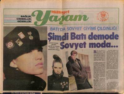 Milliyet Gazetesi Yaşam Eki 28 Ocak 1990 - Batı Demode Sovyet Moda GZ71999 - 1