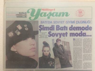 Milliyet Gazetesi Yaşam Eki 28 Ocak 1990 - Şimdi Batı Demode,Sovyet Moda GZ32808 - 1