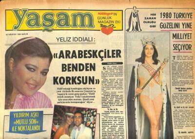 Milliyet Gazetesi Yaşam Eki 30 Ağustos 1980 - Yeliz İddialı Arabeskçiler Benden Korksun GZ86290 - 1