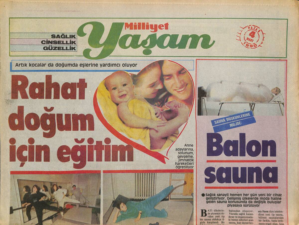 Milliyet Gazetesi Yaşam Eki 4 Mart 1990 - Türkiye'nin İlk Ve Tek Diş Hastanesi GZ157967 - 1