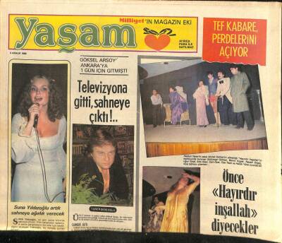 Milliyet Gazetesi Yaşam Eki - 5 Aralık 1980 - Göksel Aksoy, Gömlek Gitti GZ110186 - 1