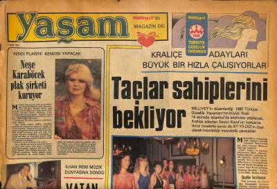 Milliyet Gazetesi Yaşam Eki 7 Ekim 1980 - Neşe Karaböcek Plak Şirketi Kuruyor GZ86306 - 1
