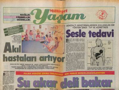 Milliyet Gazetesi Yaşam Eki 8 Nisan 1990 - Akıl Hastaları Artıyor GZ75074 - 1