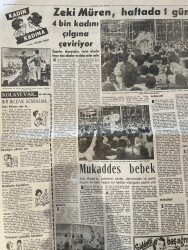 Milliyet Hafta Sonu İlavesi 19 Temmuz 1964 - Zeki Müren Haftada 1 Gün 4 Bin Kadını Çılgına Çeviriyor GZ156448 - 2