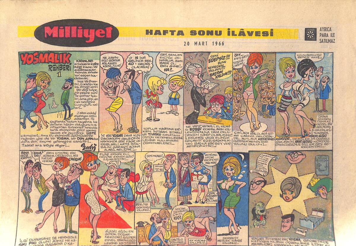 Milliyet Hafta Sonu İlavesi 20 Mart 1966 - Liz Taylor Burton'la Sille Tokat Dövüşüyor - Charlie Chaplin'in Son Kozu Hong Kong'lu Kontes GZ156447 - 1