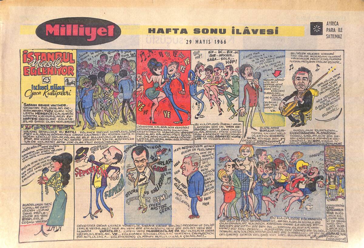 Milliyet Hafta Sonu İlavesi 29 Mayıs 1966 - Yeni Bir Prenses Ira Fürstenberg - 20. Yüzyılın Erkek Külkedisi Herve Vilard GZ156439 - 1