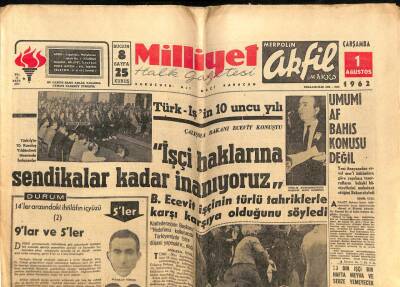 Milliyet Halk Gazetesi 1 Ağustos 1962 - Kolombiyada Deprem 50 Ölü 200 Yaralı Var GZ79192 - 1