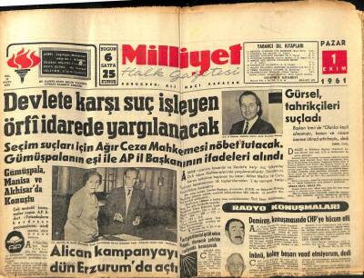 Milliyet Halk Gazetesi 1 Ekim 1961 - Suriye , Mısırdan Tamamen Ayrıldı GZ79026 - 1