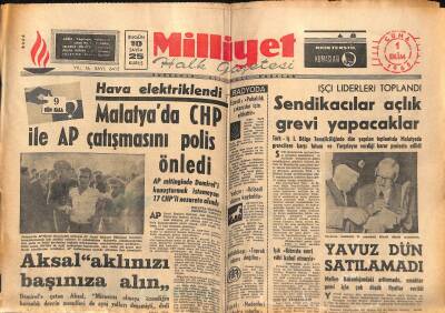 Milliyet Halk Gazetesi 1 Ekim 1965 - Demirel Kebanın Yanına Keban Yaparız GZ117731 - 1