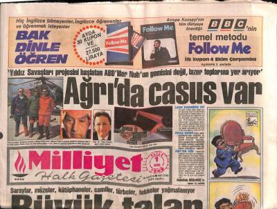 Milliyet Halk Gazetesi 1 Ekim 1989 - Şale Köşkündeki Bu Tarihi Eşyanın Çoğu Gitti , Avize Ve Masanın Yerine Benzeri Kondu GZ87632 - 1