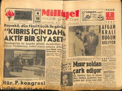 Milliyet Halk Gazetesi 1 Eylül 1957 - Manifaturacılar Amerikadan 7 Milyonluk İnşaat Kredisi Sağladı GZ117771 - 1