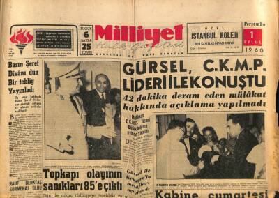 Milliyet Halk Gazetesi 1 Eylül 1960 - Rauf Denktaş Sürmenaj Oldu GZ81172 - 1