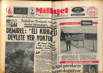 Milliyet Halk Gazetesi 1 Haziran 1966 - Kâğıt Paraların Hepsi Değişiyor - Zonguldakta 3600 İşçi Ocağa Girmiyor GZ121477 - 1