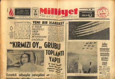 Milliyet Halk Gazetesi 1 Kasım 1965 - Kutu İçinde Paris Havası Satılıyor - Jetler Dolmabahçe Camii Üzerinde Gösteri Yaptı GZ118599 - 1