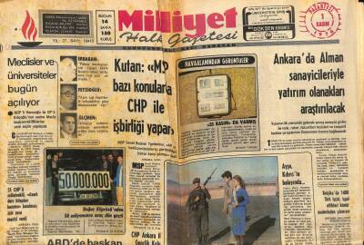 Milliyet Halk Gazetesi 1 Kasım 1976 - Ankarada Alman Sanayicileriyle Yatırım Olanakları Araştırılacak GZ88881 - 1