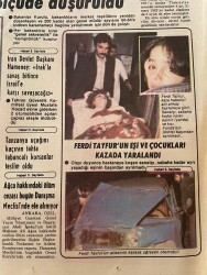Milliyet Halk Gazetesi 1 Mart 1982 - Ferdi Tayfur'un Eşi Ve Çocukları Kazada Yaralandı - Sakarya, Fenerbahçe'yi Devirip Lider Oldu GZ156386 - 2