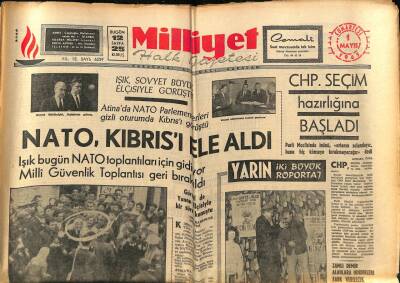 Milliyet Halk Gazetesi 1 Mayıs 1965 - Nato , Kıbrısı Ele Aldı GZ80980 - 1