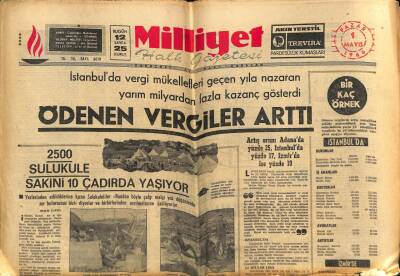 Milliyet Halk Gazetesi 1 Mayıs 1966 - 2500 Sulukule Sakini 10 Çadırda Yaşıyor GZ70572 - 2