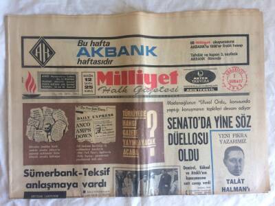 Milliyet Halk Gazetesi 1 Şubat 1969 - Sümerbank - Teksif Anlaşmaya Vardı GZ73639 - 1